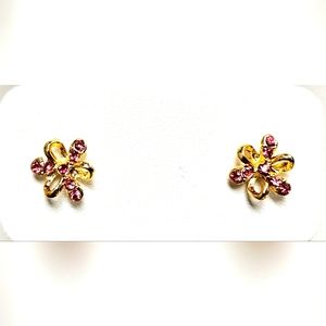 Pink zirconia earrings
